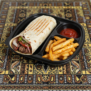 Kufta Kebab Sandwich and Fries