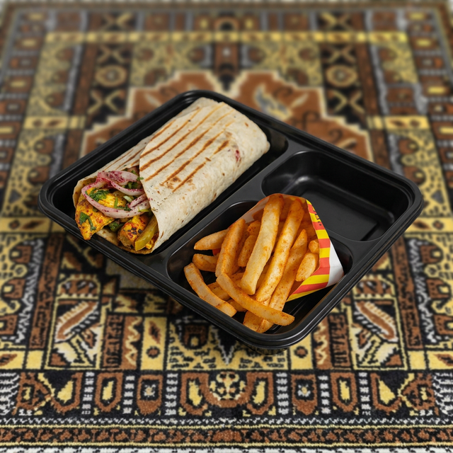 Classic Shish Taouk Sandwich and Fries.